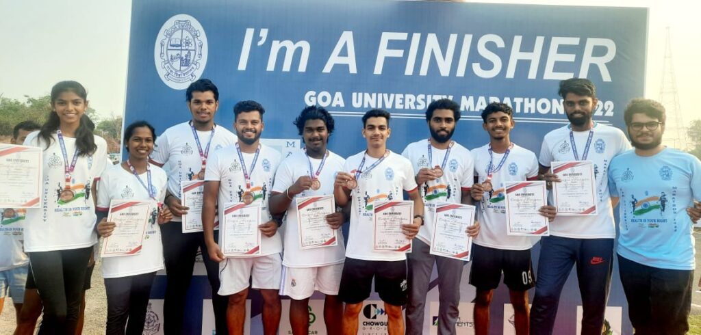 Goa University has organized 1st  marathon  2022 for students and  faculty of all the colleges at Goa University on 18th Dec 2022.